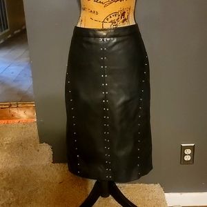 Worthington, Size 14, Black, Pleather Skirt